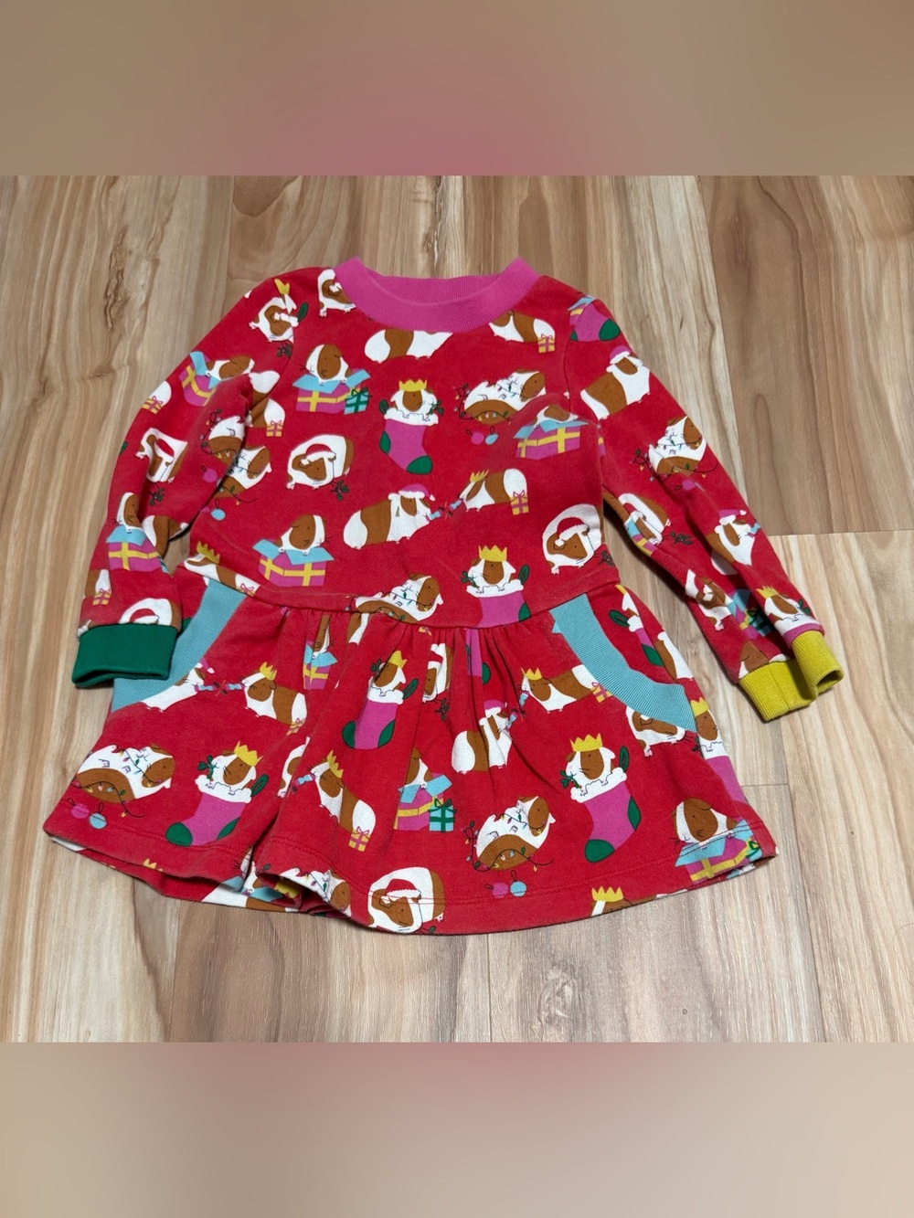 Mini Boden Pink and Yellow Kids Sweatshirt